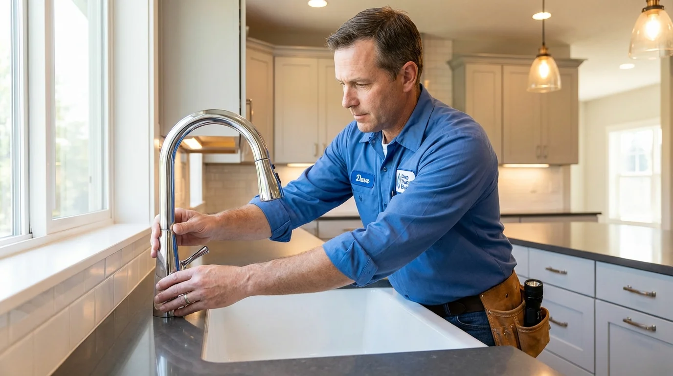 Kitchen faucet installation by Johns Plumbing LLC in Campton
